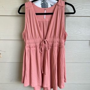 Free People coral tank top